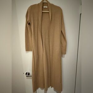 Aritzia Babaton Wool Long Cardigan Camel, size small